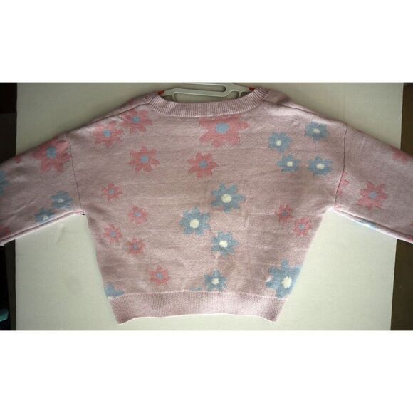 For Love & Lemons Women's Sz Large Lavender Puff Sleeve Willow Cropped Sweater - Picture 11 of 11